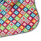 Retro Squares Hooded Baby Towel- Detail Corner