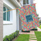 Retro Squares House Flags - Double Sided - LIFESTYLE