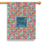 Retro Squares 28" House Flag - Single Sided (Personalized)