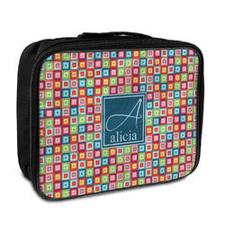 Retro Squares Insulated Lunch Bag (Personalized)