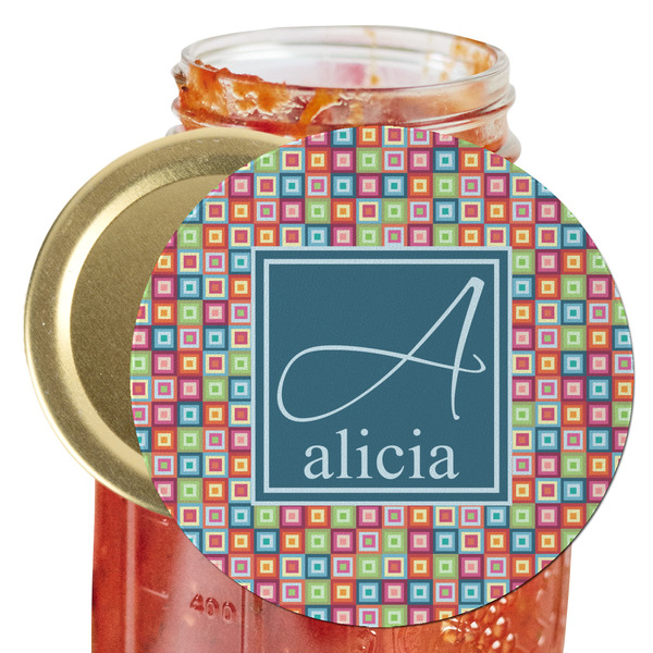 Custom Retro Squares Jar Opener (Personalized)