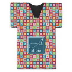 Retro Squares Jersey Bottle Cooler (Personalized)