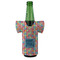 Retro Squares Jersey Bottle Cooler - FRONT (on bottle)