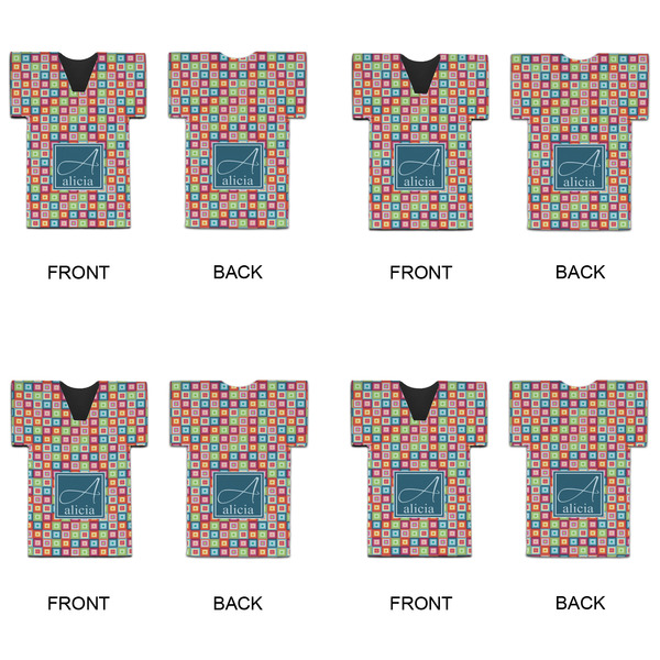 Retro Squares Jersey Bottle Cooler - Set of 4 - APPROVAL