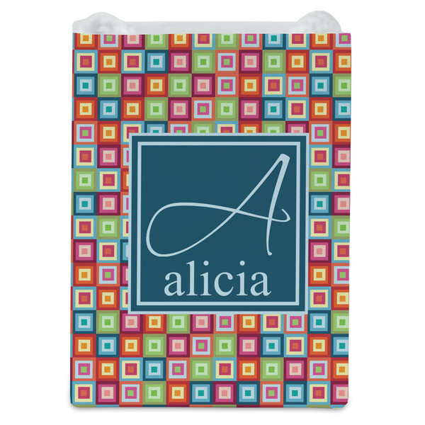 Retro Squares Jewelry Gift Bag - Matte - Front