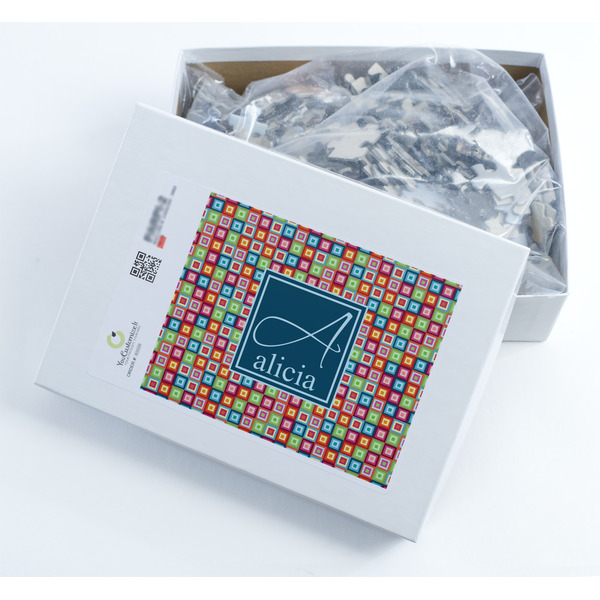 Retro Squares Jigsaw Puzzle 500 Piece - Box