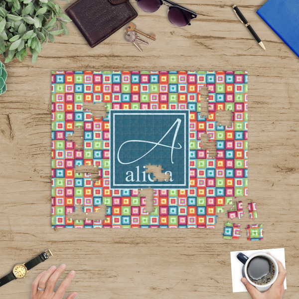 Retro Squares Jigsaw Puzzle 500 Piece - In Context