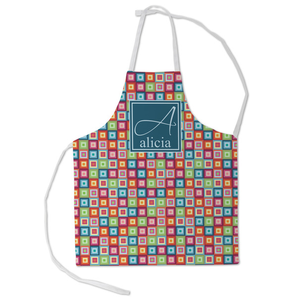 Custom Retro Squares Kid's Apron - Small (Personalized)