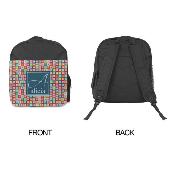 Retro Squares Kid's Backpack - Approval