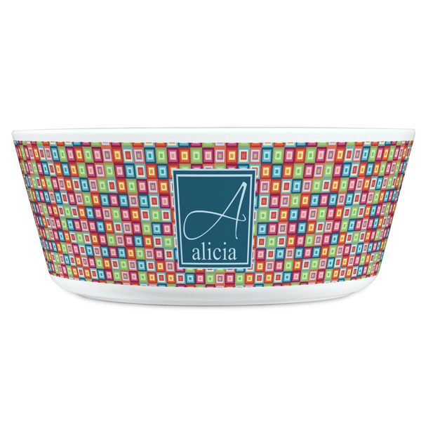 Retro Squares Kids Bowls - FRONT