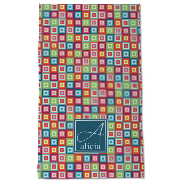 Retro Squares Kitchen Towel - Poly Cotton - Full Front