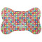 Retro Squares Bone Shaped Dog Food Mat (Personalized)