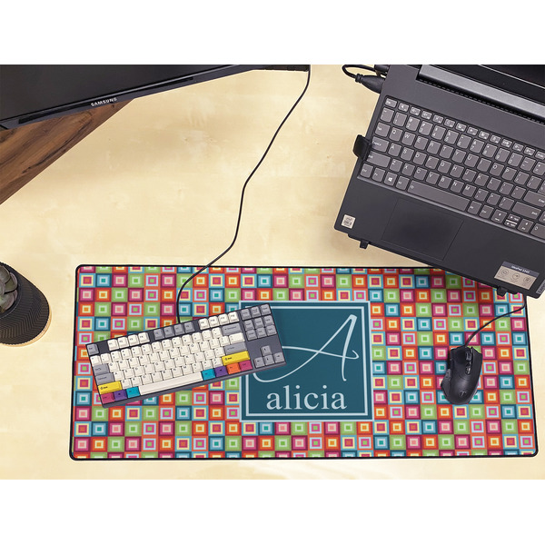 Retro Squares Large Gaming Mats - LIFESTYLE