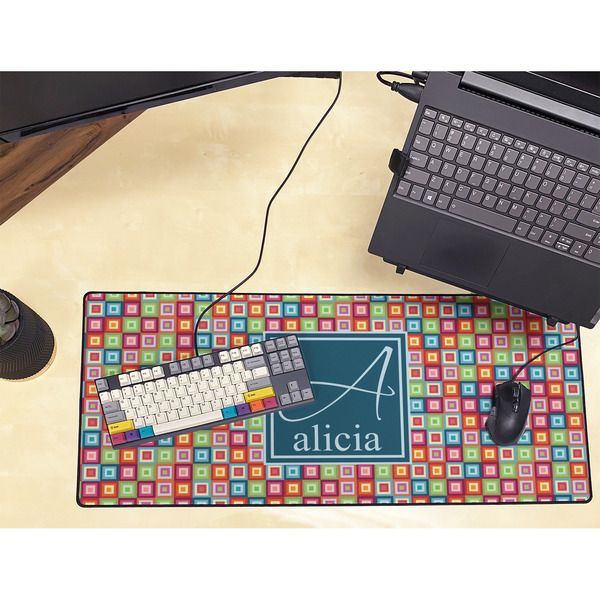 Retro Squares Large Gaming Mats - LIFESTYLE