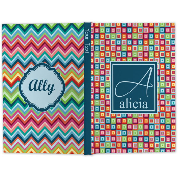 Retro Squares Large Hard Cover Journal - Apvl