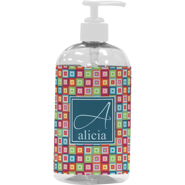 Retro Squares Large Liquid Dispenser (16 oz) - White