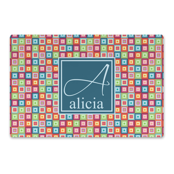 Custom Retro Squares Large Rectangle Car Magnet (Personalized)