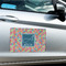 Retro Squares Large Rectangle Car Magnets- In Context