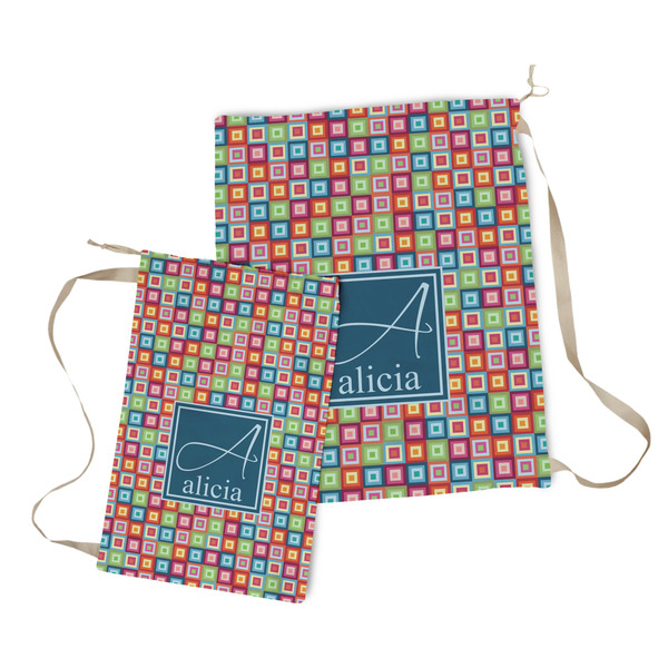 Retro Squares Laundry Bag - Both Bags
