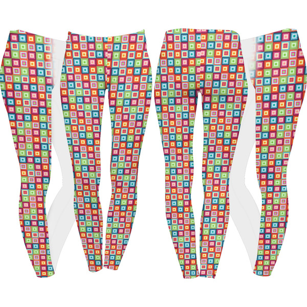 Retro Squares Leggings Turn Around - Apvl
