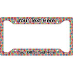 Retro Squares License Plate Frame - Style A (Personalized)