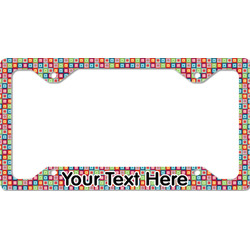 Retro Squares License Plate Frame - Style C (Personalized)