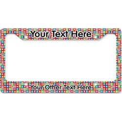 Retro Squares License Plate Frame - Style B (Personalized)