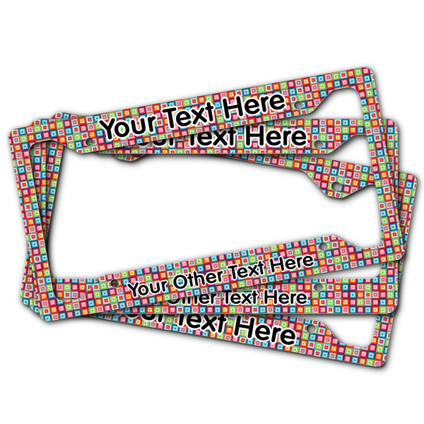 Retro Squares License Plate Frames - (PARENT MAIN)