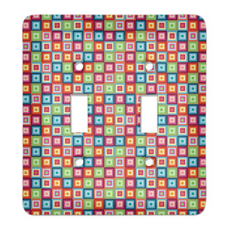 Retro Squares Light Switch Cover (2 Toggle Plate)
