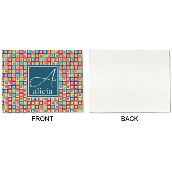 Retro Squares Linen Placemat - APPROVAL Single (single sided)