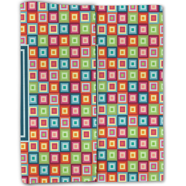 Retro Squares Linen Placemat - Folded Half (double sided)