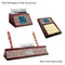 Retro Squares Mahogany Desk Accessories