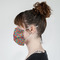 Retro Squares Mask - Side View on Girl