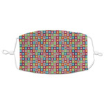 Retro Squares Adult Cloth Face Mask - XLarge