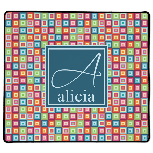 Custom Retro Squares XL Gaming Mouse Pad - 18" x 16" (Personalized)