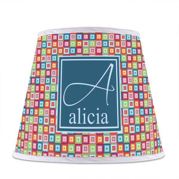 Retro Squares Poly Film Empire Lampshade - Front View