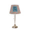 Retro Squares Poly Film Empire Lampshade - On Stand
