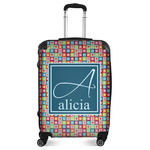 Retro Squares Suitcase - 24" Medium - Checked (Personalized)