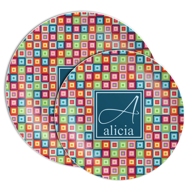Retro Squares Melamine Plates - PARENT/MAIN