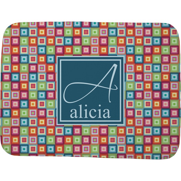 Retro Squares Memory Foam Bath Mat 48 X 36