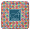 Retro Squares Memory Foam Bath Mat - 48"x48" (Personalized)