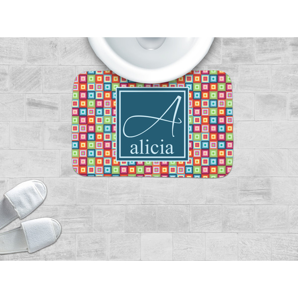 Retro Squares Memory Foam Bath Mat - LIFESTYLE
