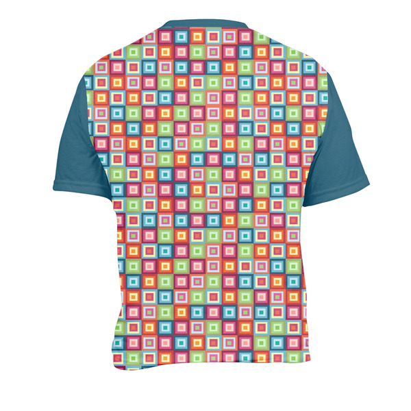 Retro Squares Men's Crew Neck T Shirt Medium - Back