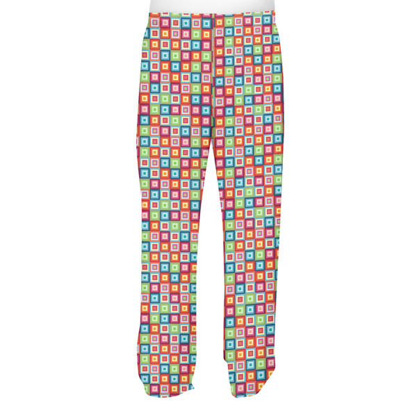 Retro Squares Men's Pjs Back - on model