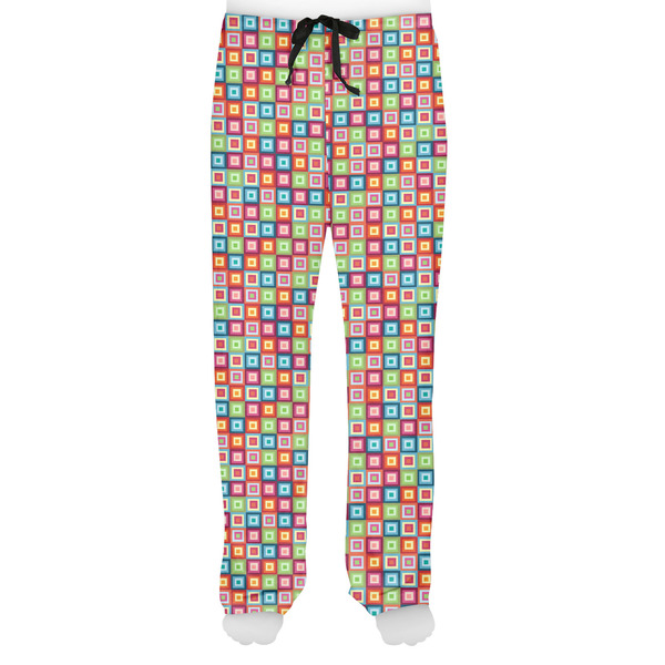 Retro Squares Men's Pjs Front - on model