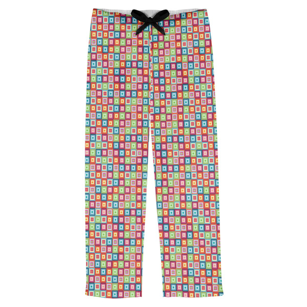 Custom Retro Squares Mens Pajama Pants - M