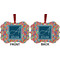 Retro Squares Metal Benilux Ornament - Front and Back (APPROVAL)