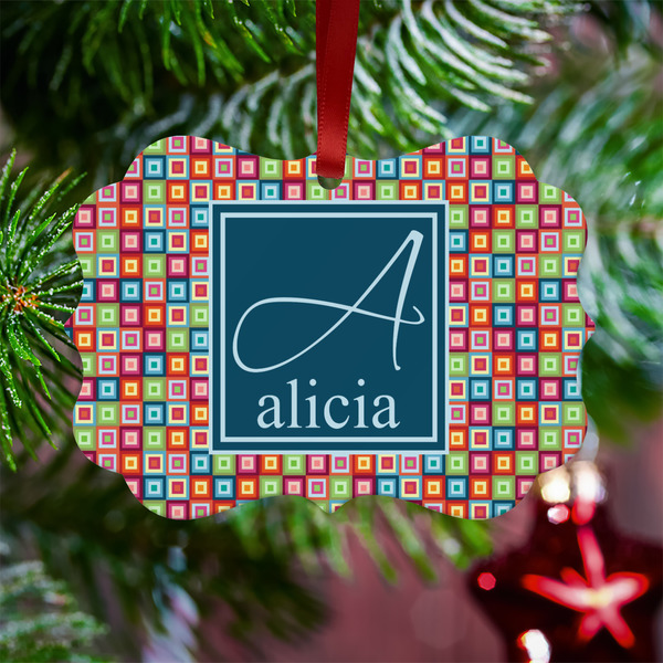 Retro Squares Metal Benilux Ornament - Lifestyle