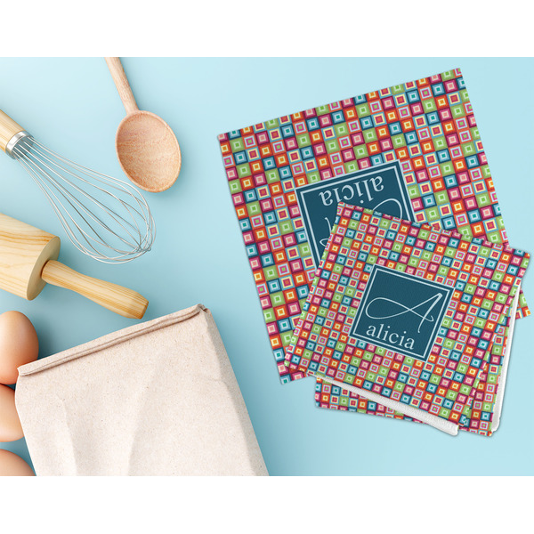 Retro Squares Microfiber Dish Rag - LIFESTYLE