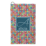 Retro Squares Microfiber Golf Towel - Small (Personalized)